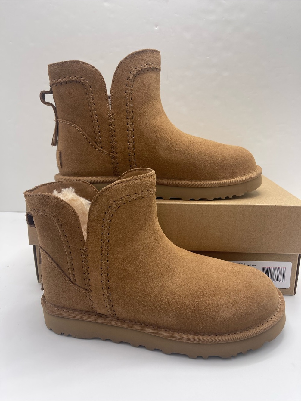 UGG Women’s Classic Mini Elaria Boots W1178831 MLSS Suede Sheepskin Booties